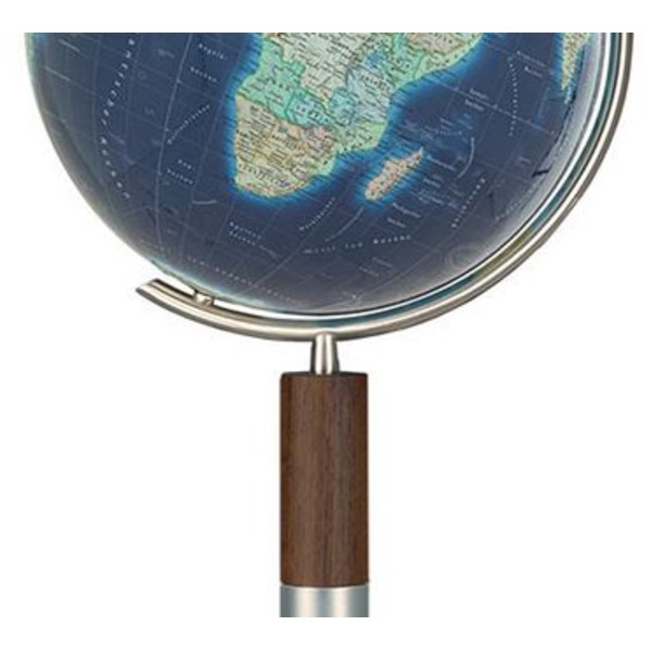 Columbus Staande globe Duo Azzurro Stainless Steel/ Wenge 40cm