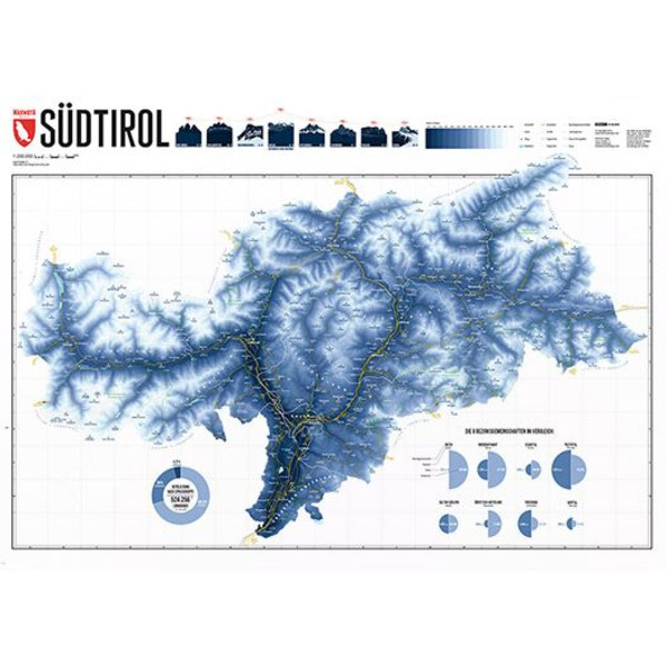 Marmota Maps Regionale kaart South Tyrol Ski Blue