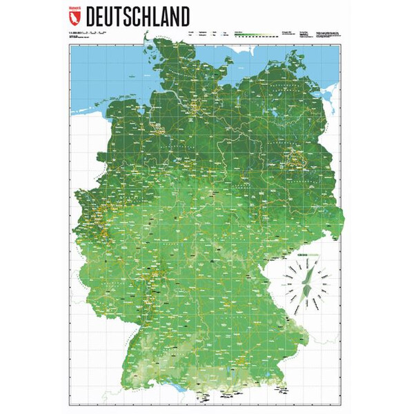 Marmota Maps Kaart Deutschlandkarte Mountain Green