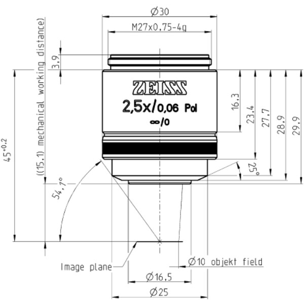 ZEISS Objectief Objektiv EC Epiplan-Neofluar 2,5x/0,06 Pol wd=15,1mm