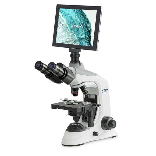 Kern Microscoop Digitalmikroskopie-Set, OBE 124T241, HF, digital, 1,25 Abbe-Kondensor, fix, USB 2.0, 40-400x, Dl, 3W LED, 5 MP, Tablet