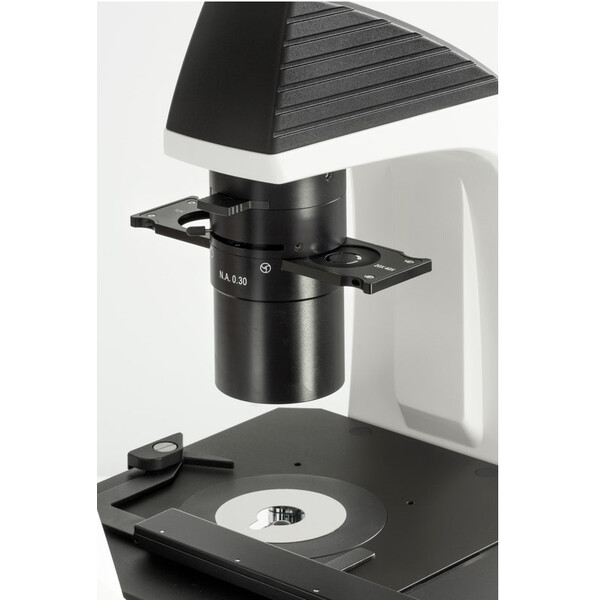 Kern Omgekeerde microscoop OCM 166, FL, PH, trino, invers, Abbe-N.A.-0,3-Kondensor fix, 10x-40x, 30W LED, Al, 100W HBO, Dl