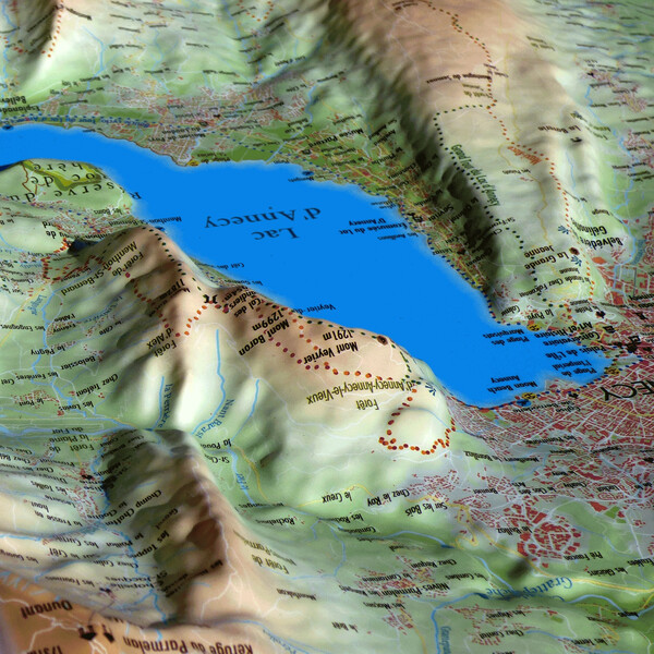 3Dmap Regionale kaart Le Lac d'Annecy