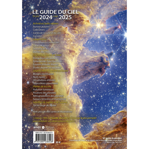 Amds édition  Jaarboek Le Guide du Ciel 2024-2025