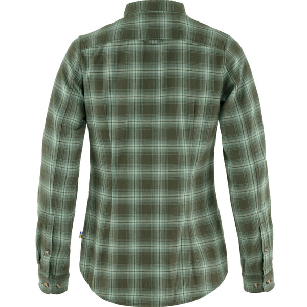 Fjällräven Övik Flannel Shirt W, 662-614 Deep Forest-Patina Green, S