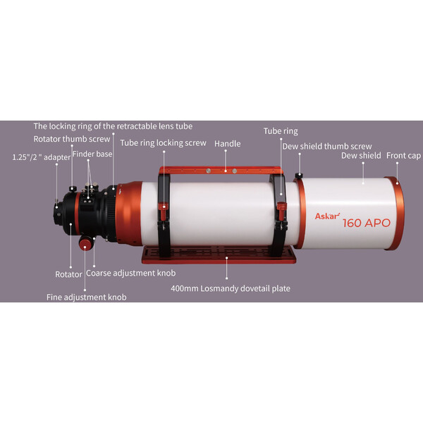 Apochromatische refractor AP 160/1120 Triplet OTA