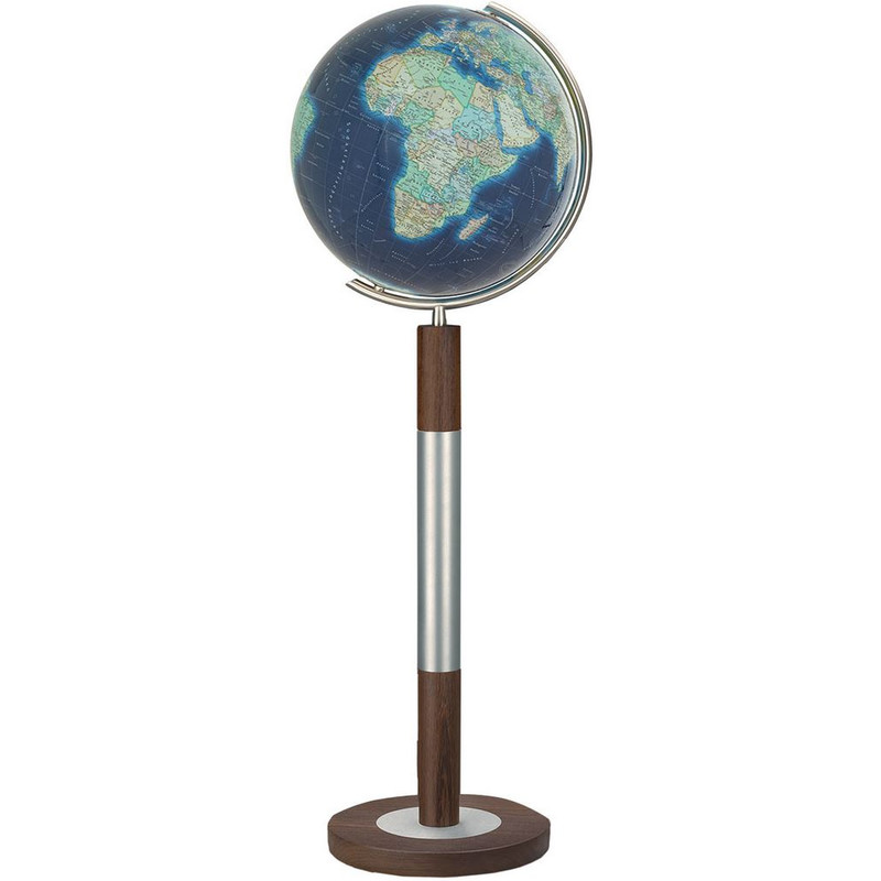 Columbus Staande globe Duo Azzurro Stainless Steel/ Wenge 40cm