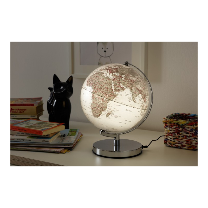 TROIKA Globe Terra Silver Light 25cm