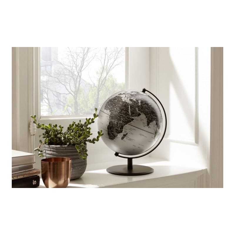 TROIKA Globe Pluto Matt Silver 25cm