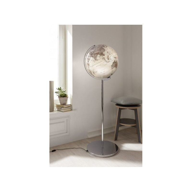 TROIKA Staande globe Sojus Silver 43cm