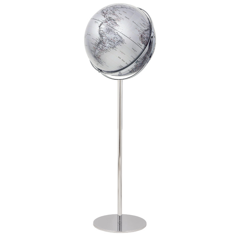 TROIKA Staande globe Apollo 17 Silver 43cm