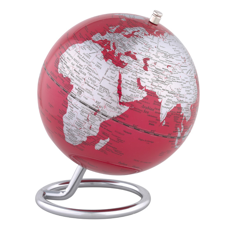TROIKA Mini globe Galilei Red 13cm