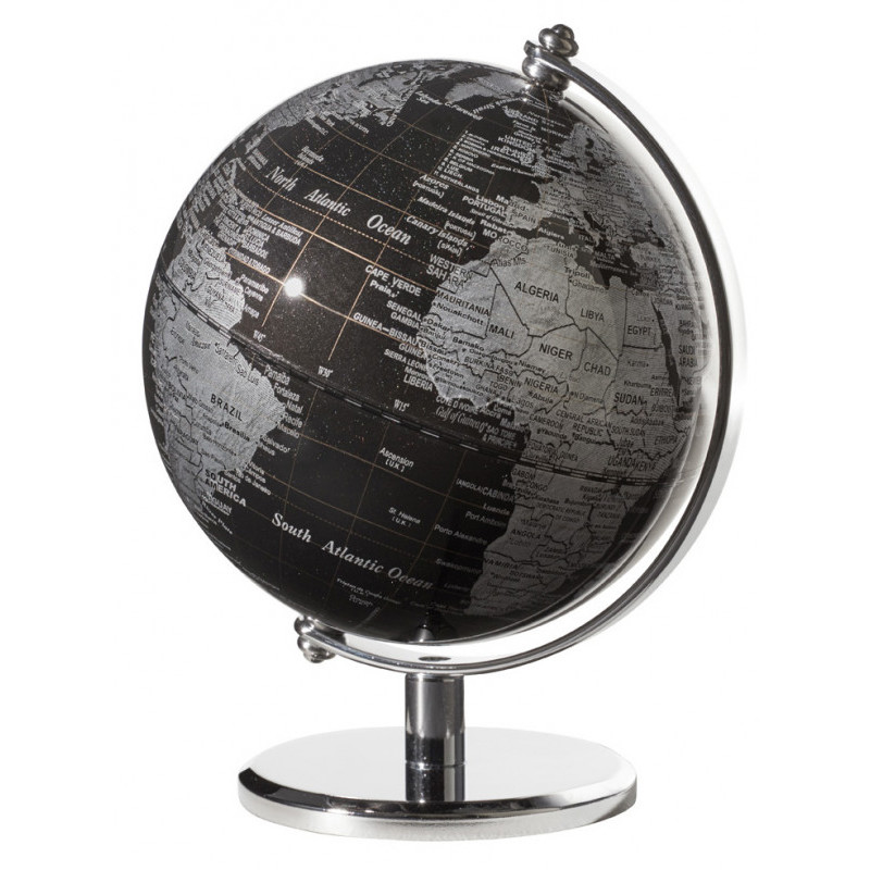 TROIKA Mini globe Gagarin Black 13cm