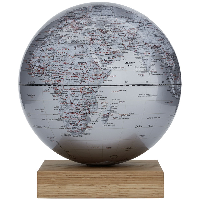 TROIKA Globe Platon Oak Silver 25cm