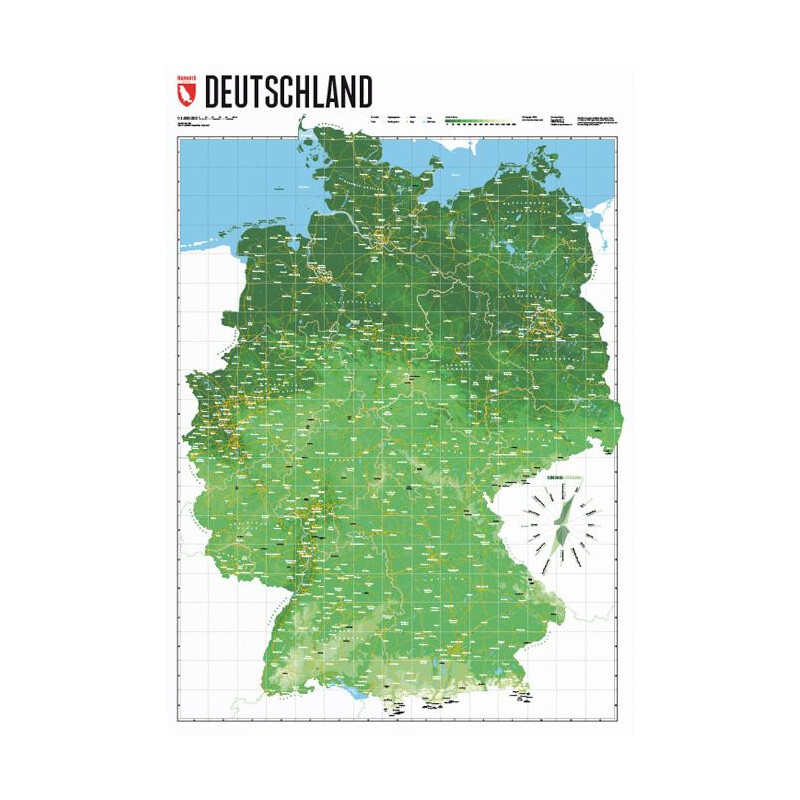 Marmota Maps Kaart Deutschlandkarte Mountain Green