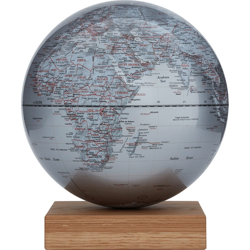 TROIKA Globe Platon Oak Silver 30cm