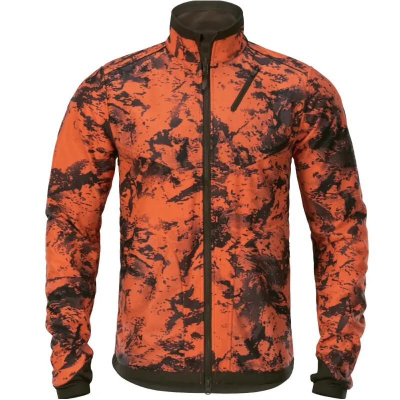 Härkila Wildboar Pro Reversible Fleecejacke, Willow green/AXIS MSP Wildboar orange, Gr. M