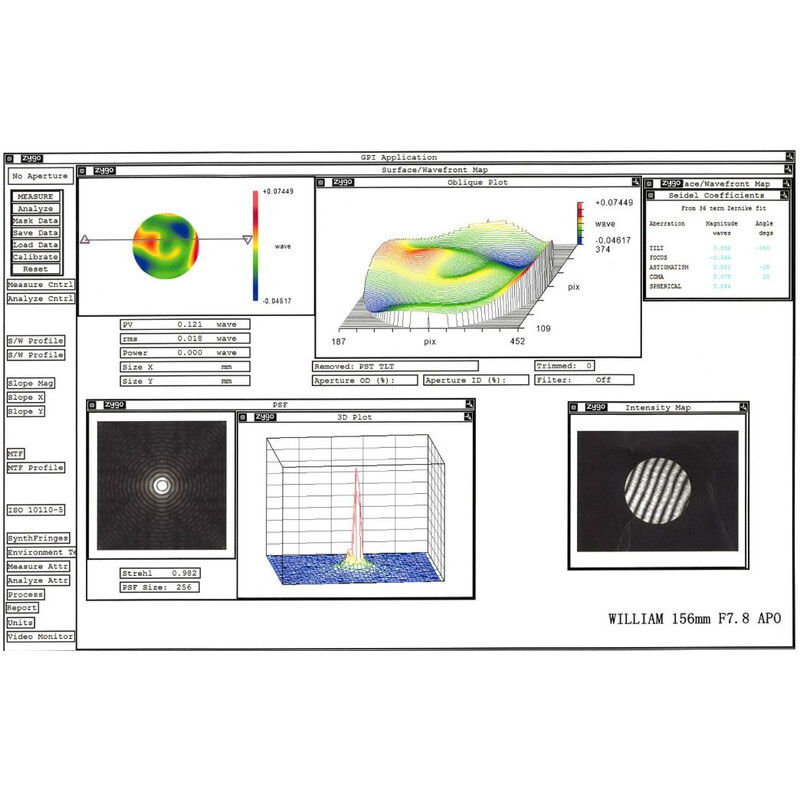 William Optics Apochromatische refractor AP 156/1217 Fluorostar Gray OTA