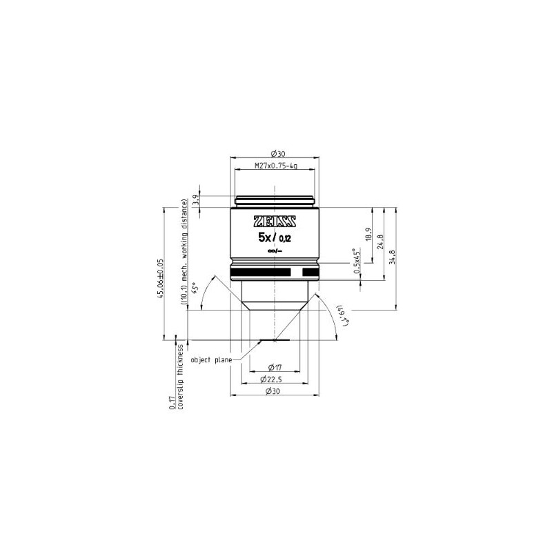 ZEISS Objectief A-Plan 5x/0,12 M27