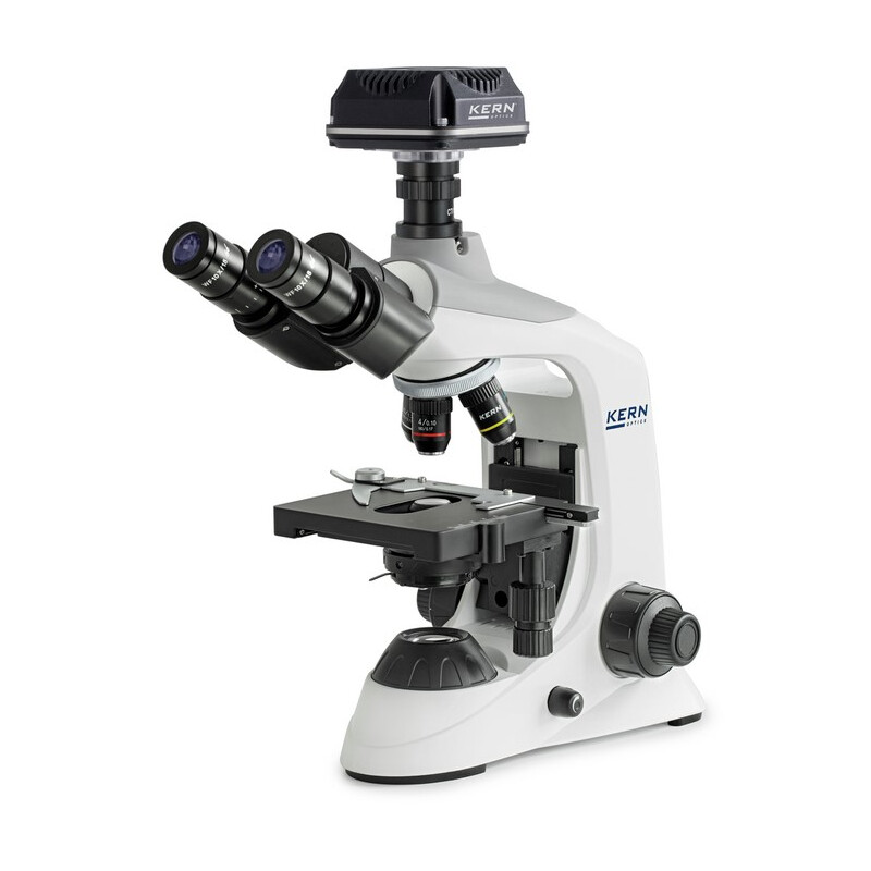 Kern Microscoop Digitalmikroskop-Set, OBE 124C825, HF, digital, 1,25 Abbe-Kondensor, fix, USB 2.0, 40-400x, Dl, 3W LED, DIN, 5,1 MP
