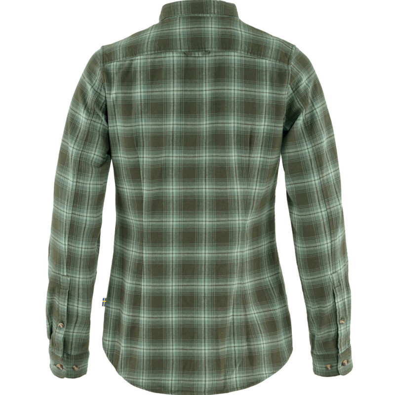 Fjällräven Övik Flannel Shirt W, 662-614 Deep Forest-Patina Green, M